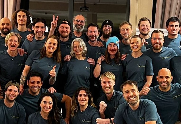 A Wim Hof Method instructor training group