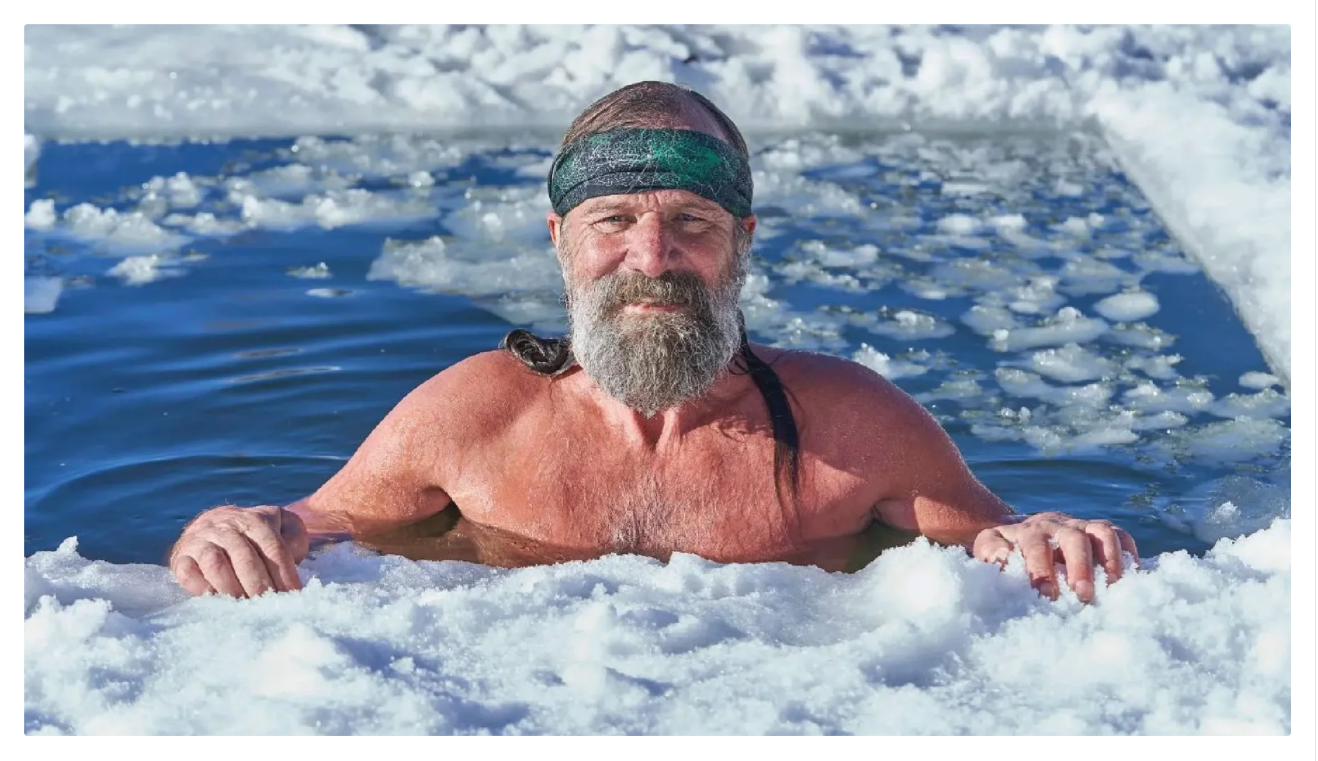 Wim Hof in icy water
